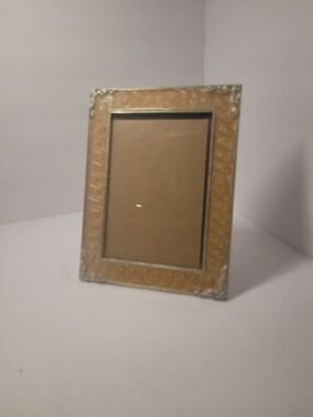 Green Tree Gallery Yellow Pearilized Enamel & Silver Photo Frame 5" x 7" Picture